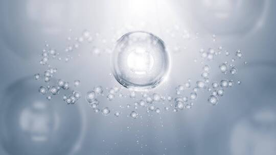 精华液细胞水分子水珠素材