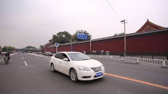北京三环雍和宫附近车辆延时