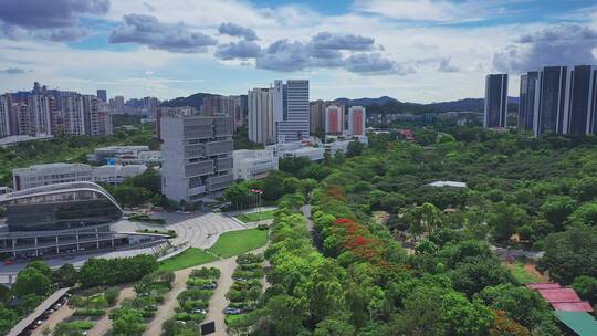 深圳城市航拍深圳南山区科技园