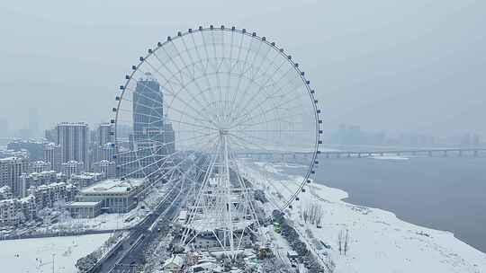 南昌摩天轮雪景20