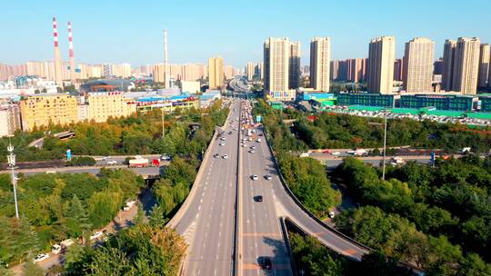 西安 鼓楼 街景 航拍 空中俯瞰