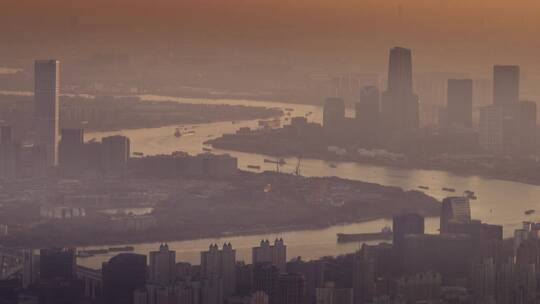 上海浦西航拍空镜