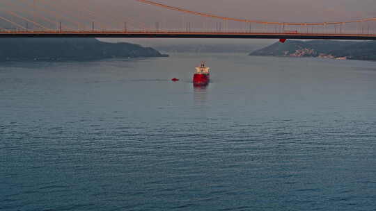 伊斯坦布尔博斯普鲁斯海峡的海景