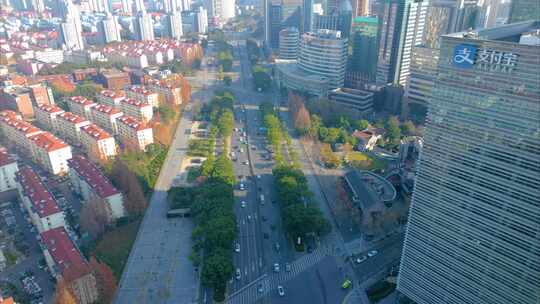 上海市浦东新区世纪大道陆家嘴车流延时风景