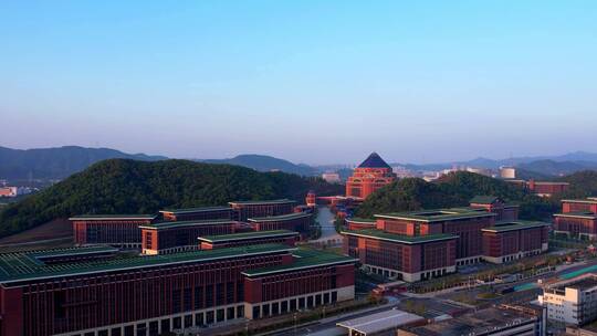 航拍深圳光明建筑中山大学深圳校区C