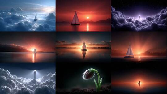 扬帆逐梦乘风破浪，希望之光照亮远方高清在线视频素材下载