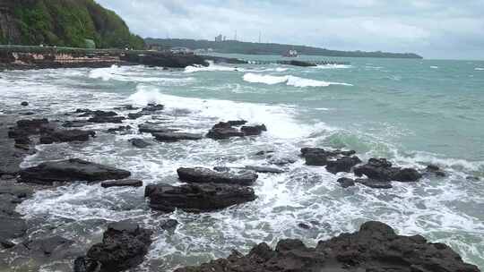 广西北海涠洲岛大海南岸鳄鱼山旅游旅行