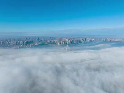 湛江海湾大桥平流雾云海延时摄影