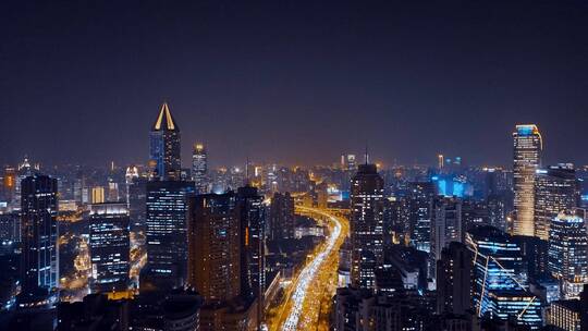上海南北高架夜景