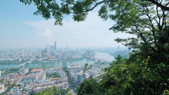 广西柳州全景马鞍山风景城市风光