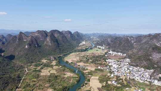 桂林阳朔十里画廊桂林山水风光航拍