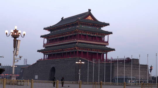 北京前门城楼特写