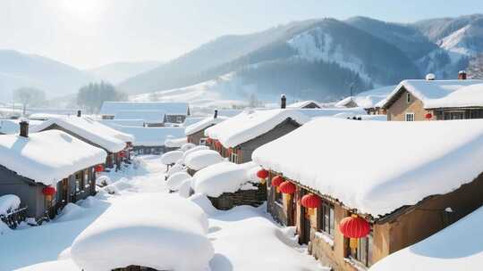 黑龙江中国雪乡航拍