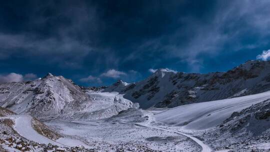 西藏廓琼岗日雪山风光延时