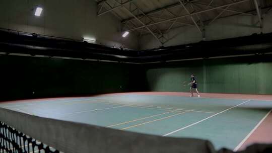 打网球 网球训练视频素材模板下载