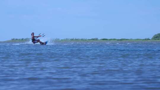 风筝冲浪，海，冲浪板，冲浪