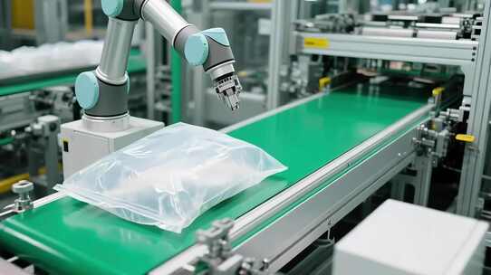 工厂自动化生产线机械臂作业