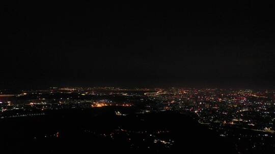 泉州市区夜景航拍500米高空泉州城市大景