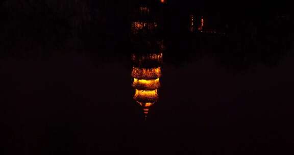 滕州龙泉塔 墨子纪念塔 夜景 古建筑 龙泉