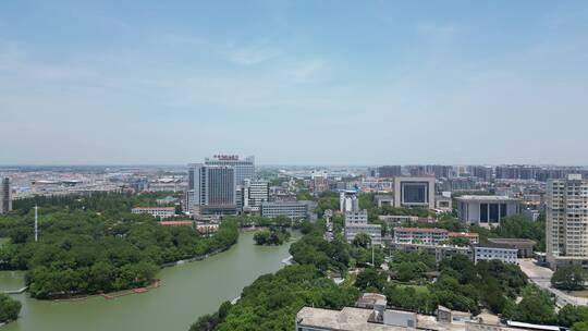 航拍武汉孝感城市建设