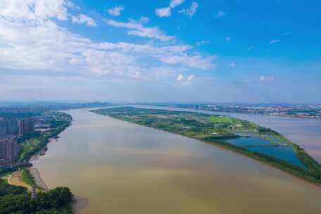 佛山南海西樵平沙岛航拍延时