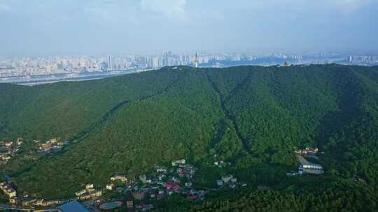 长沙岳麓山自然风光航拍