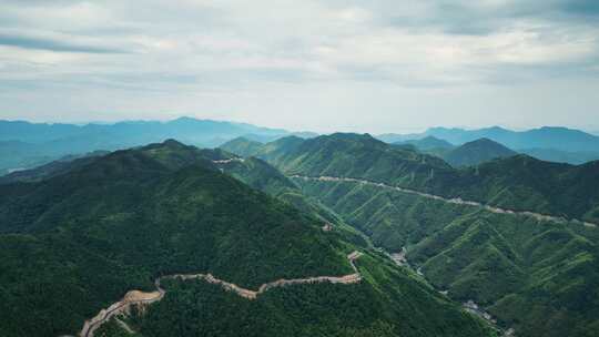 航拍杭州盘山公路