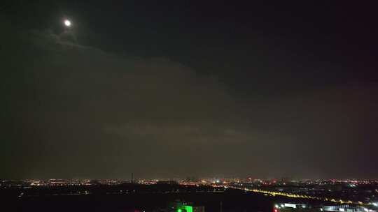 闪电夜晚 夜空闪电