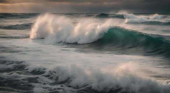 大海海浪阳光海洋浪花海水大气震撼开场片头