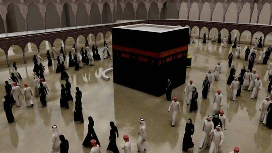 穆斯林教徒在祈祷视频素材模板下载