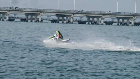 水上摩托艇比赛冲浪激情乘风破浪