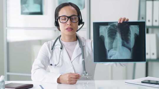 医生，解释，谈话，X光