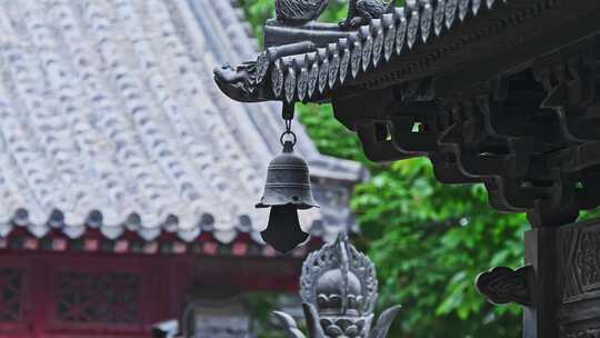 天津蓟县独乐寺观音阁寺庙建筑风铃