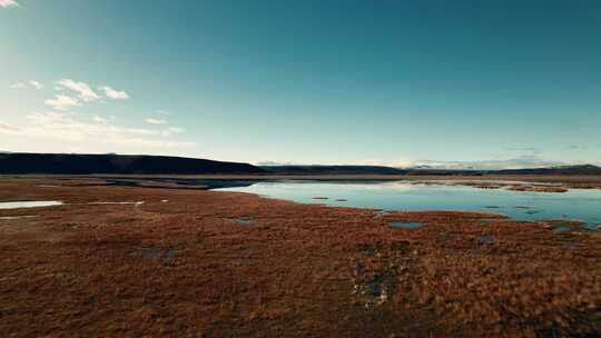 湖，无人机，巴塔哥尼亚，阿根廷