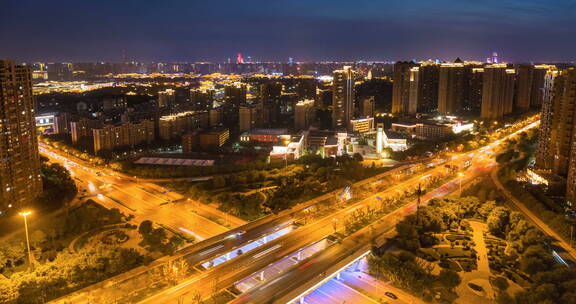 西安曲江路立交夜景延时