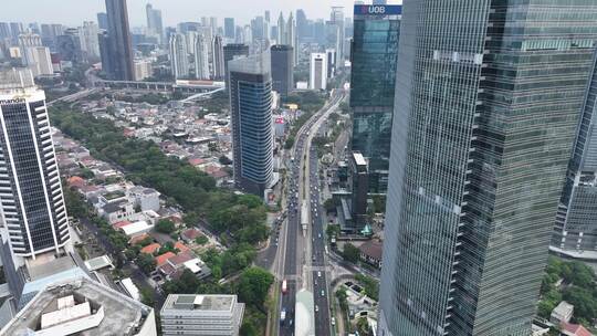 原创 印尼雅加达城市高楼航拍风光视频素材模板下载