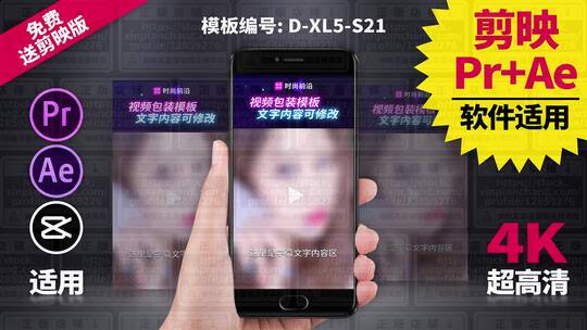 视频包装模板Pr+Ae+抖音剪映 D-XL5-S21