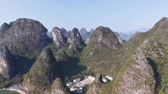 密集山峰桂林山川航拍