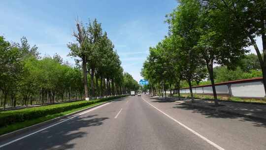 城市道路行驶 汽车窗外风景 第一视角开车