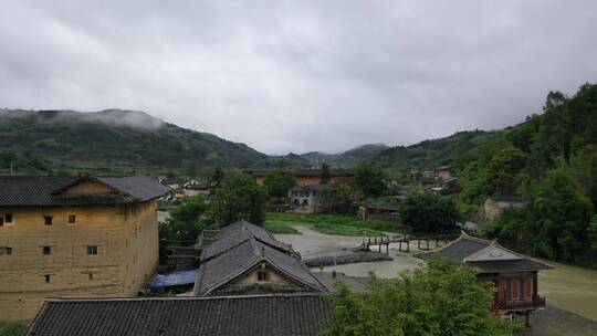 福建土楼云水谣怀远楼航拍漳州南靖土楼视频素材模板下载