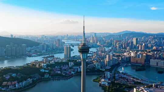 粤港澳大湾区澳门城市风光航拍