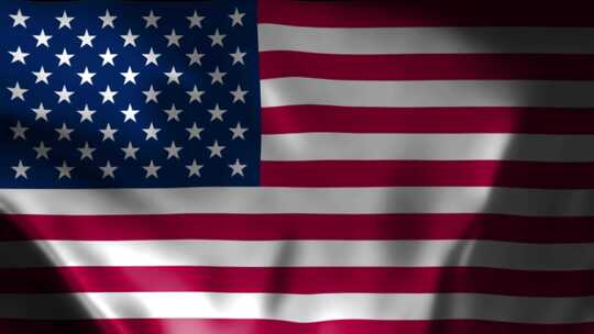 美国国旗视频。美国国旗挥舞。无缝的美国国