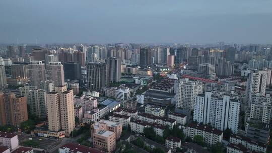 上海浦西徐汇区航拍空镜