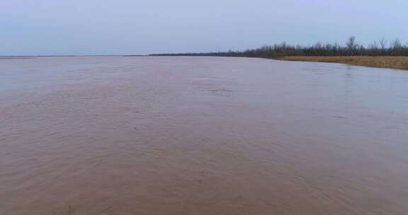 黄河 宽阔 主河道 河面 黄河水 水流 旋涡