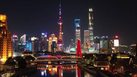 上海外白渡桥，环绕镜头视频素材模板下载