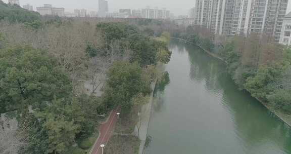 上海公园4K航拍