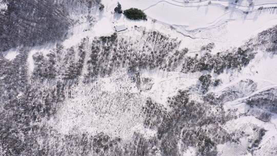 4k航拍恩施雪山雾凇峡谷风光