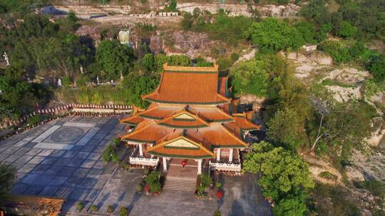 厦门航拍同安梅山寺建筑景观