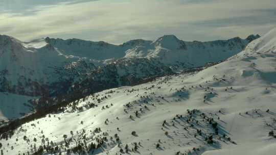 山，天线，雪，山腰