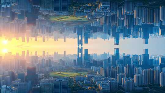 镜像城市 城市地标 天空之城
